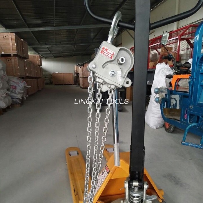 Palan manual cu lanț din aliaj de aluminiu de 7,5 KN / Echipament de încordare a liniilor aeriene