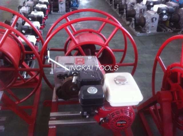 Extractor de troliu de cablu cu motor pe benzină de 5 tone pentru preluarea/înșiruirea conductorului