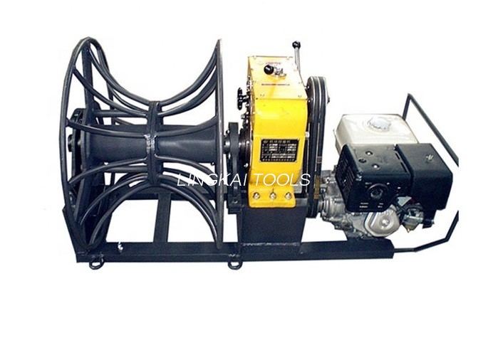 Troliu de cablu de linie de transmisie / Troliu de preluare de sârmă de 2 tone cu motor pe benzină
