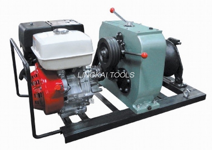 Extractor pentru troliu pentru cabluri pentru motor pe benzină Tractor de cablu portabil acționat cu cureaua 5T
