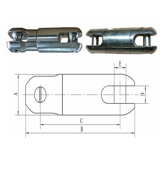 Conector de frânghie de sârmă de oțel cu îmbinare pivotantă pentru instrumente de strângere a cablului
